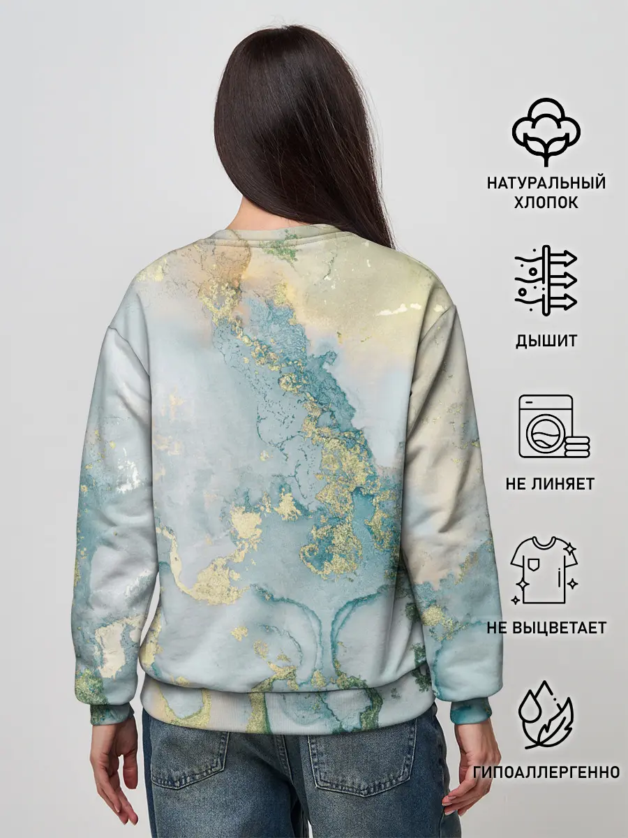 Женский свитшот / Абстрактный мрамор