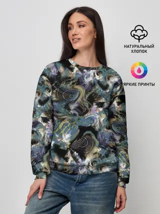 Женский свитшот / Узор для рыбака