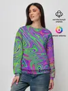 Женский свитшот / Неоновый абстрактный узор