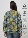 Женский свитшот / Черно оливковый цветочный