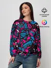 Женский свитшот / Мультяшные кислотные картинки