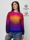 Женский свитшот / Размытый оранжево-фиолетовый