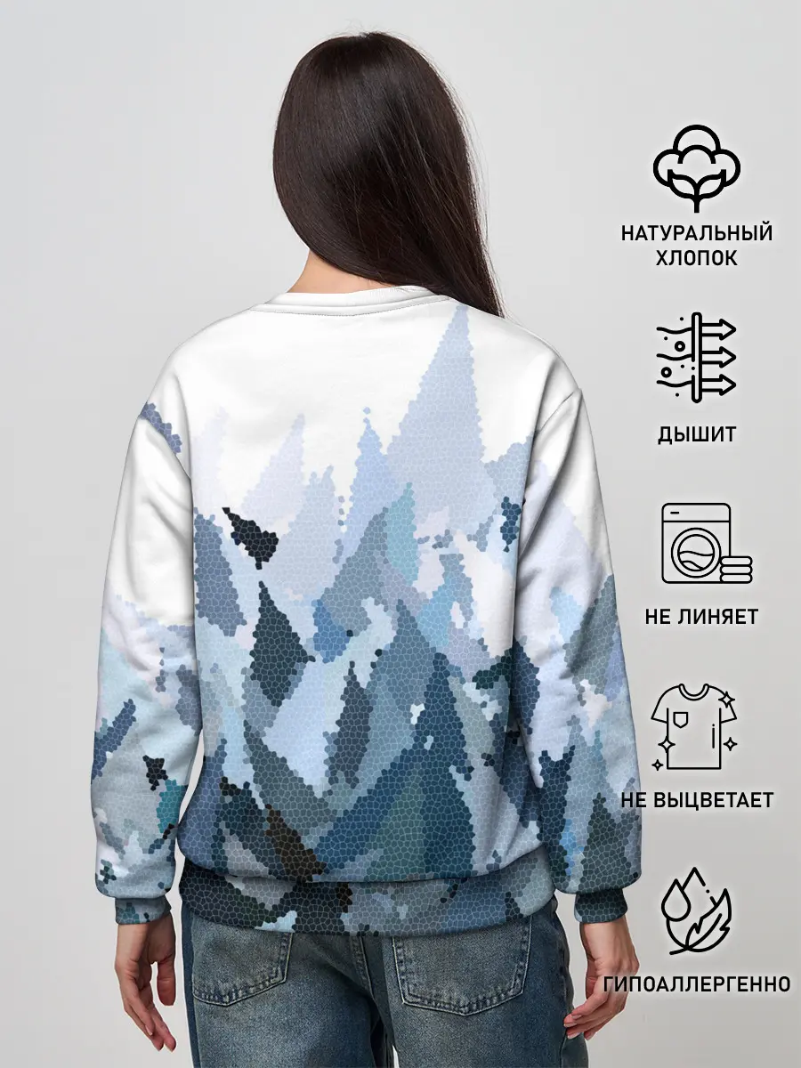 Женский свитшот / Абстрактная мазаика витраж