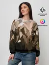 Женский свитшот / Бежево-коричневая мозаика