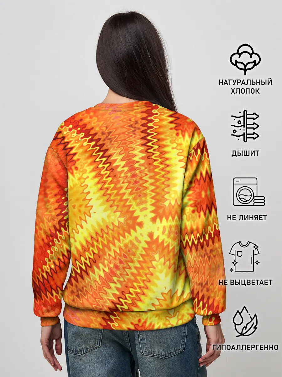 Женский свитшот / Желто-оранжевая абстракция