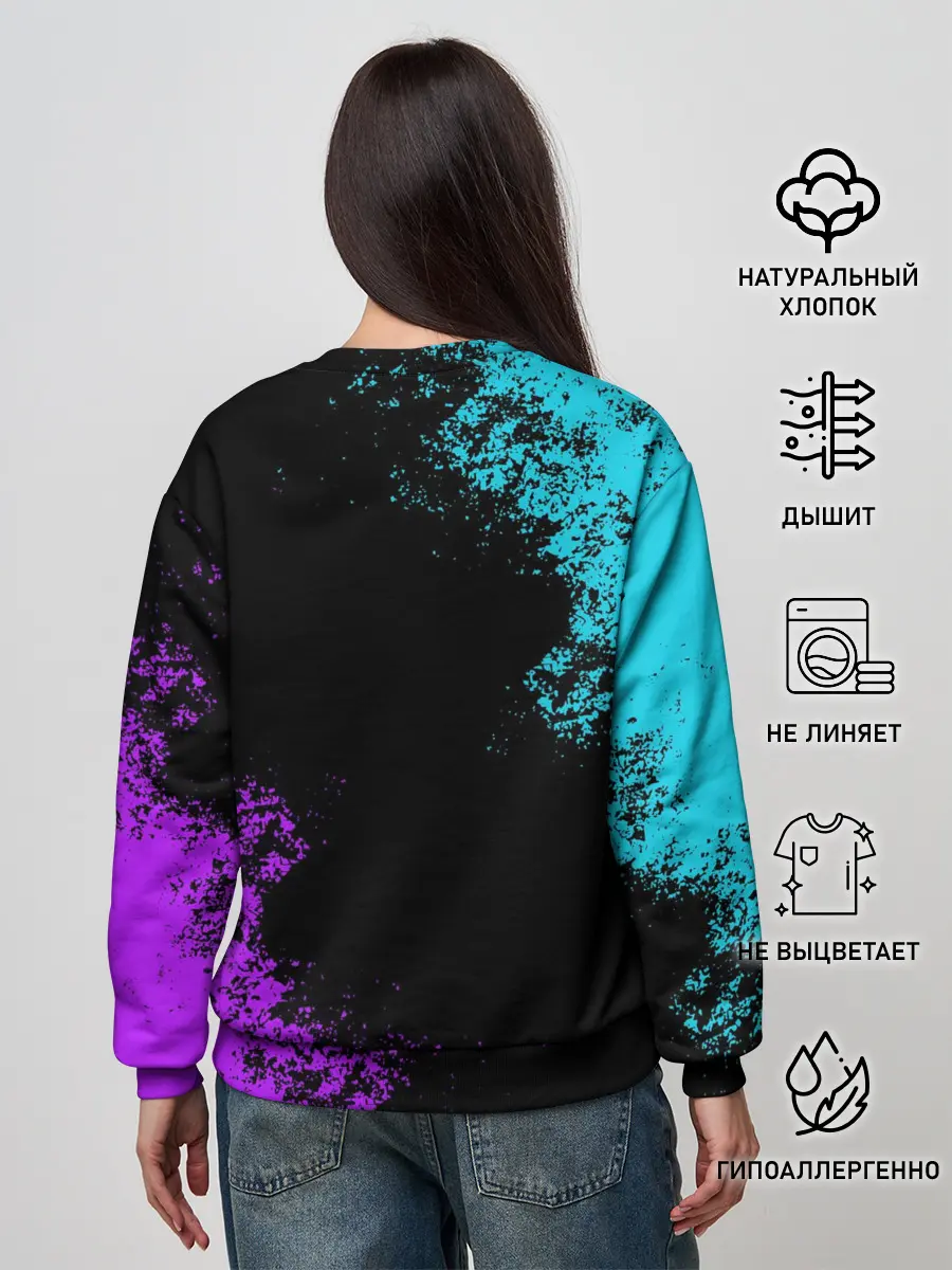 Женский свитшот / НЕОНОВЫЙ СИРЕНОГОЛОВЫЙ