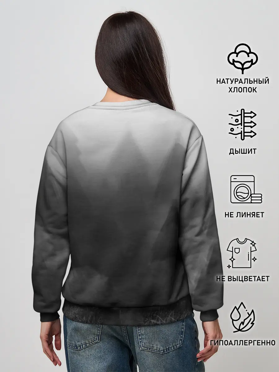 Женский свитшот / СИРЕНОГОЛОВЫЙ / ТУМАННЫЙ ЛЕС