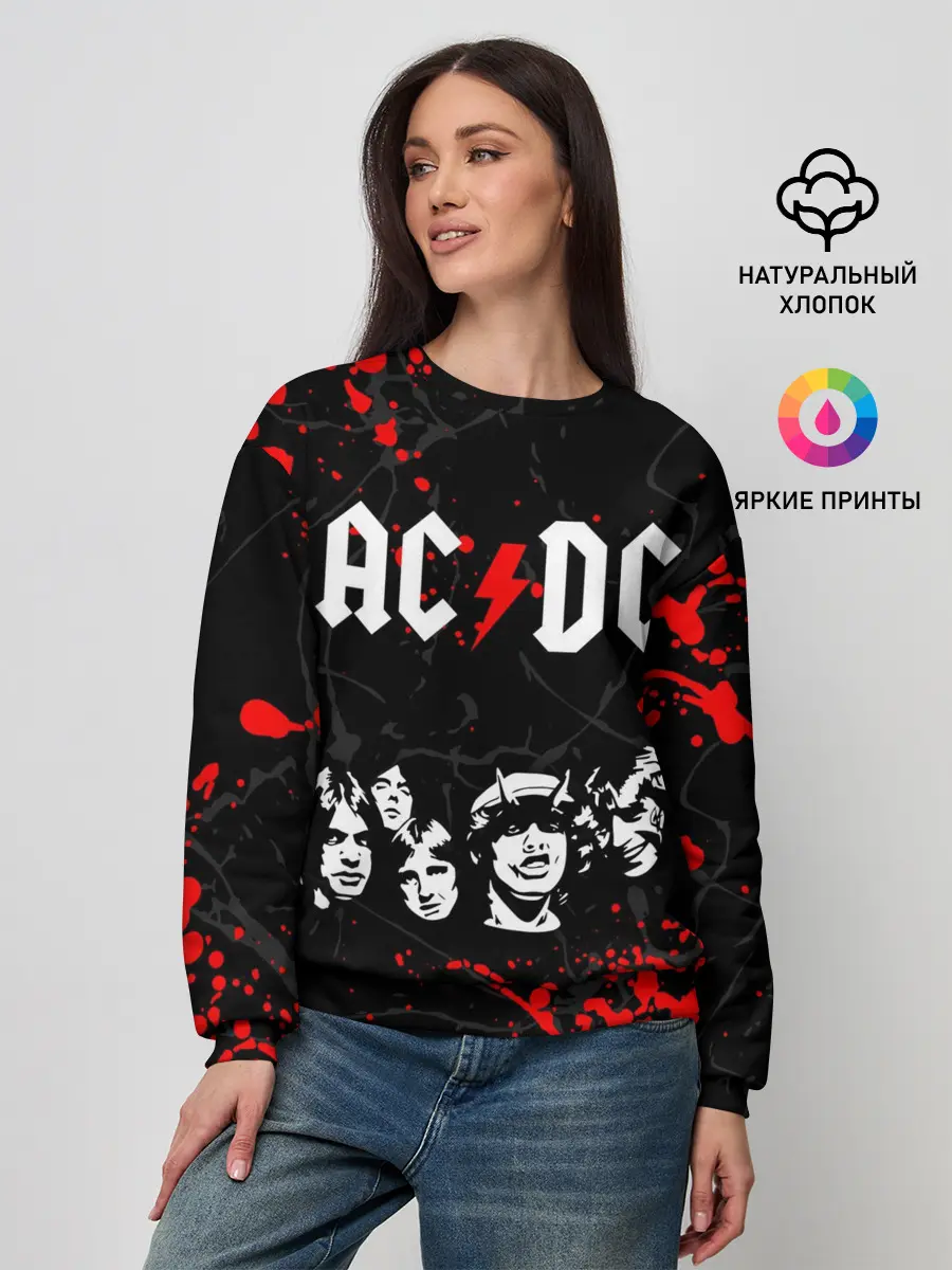 Женский свитшот / AC DC HIGHWAY TO HELL