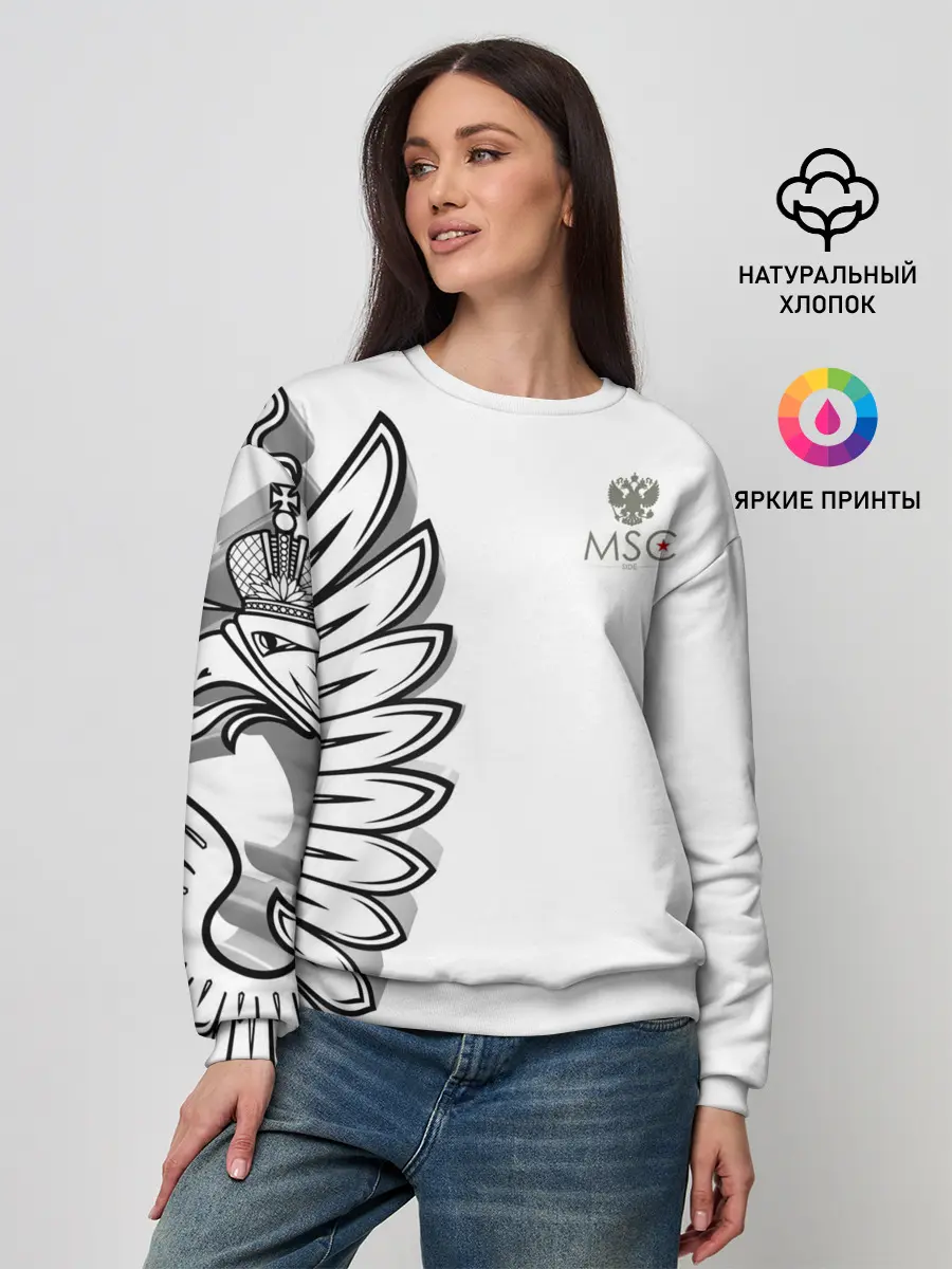 Женский свитшот / Russia | MSKSide 3D Logo