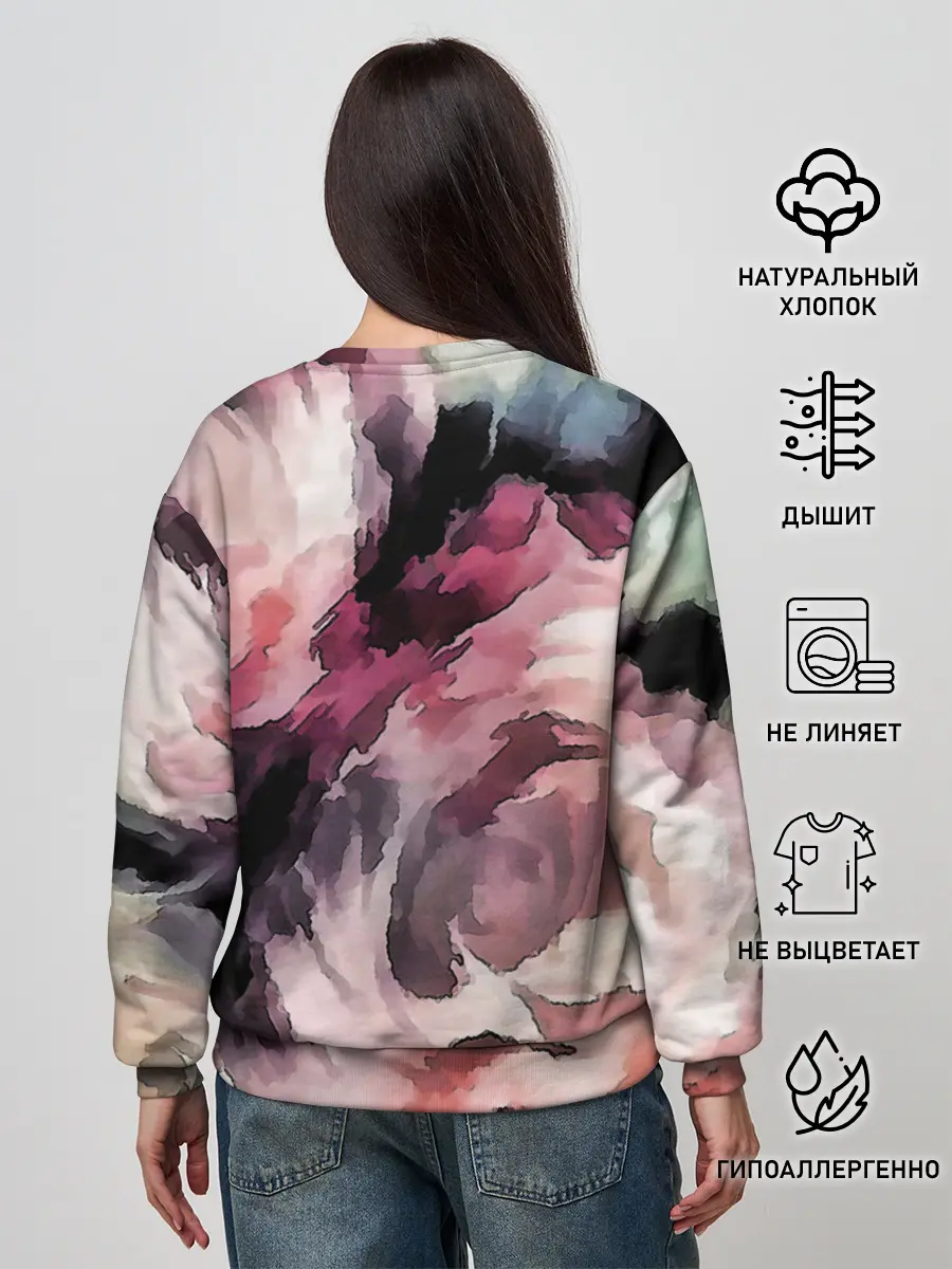 Женский свитшот / Абстрактные розы