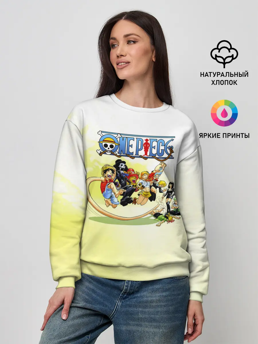 Женский свитшот / One Piece пираты Соломенной Шляпы