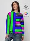 Женский свитшот / Полосатый яркий летний узор