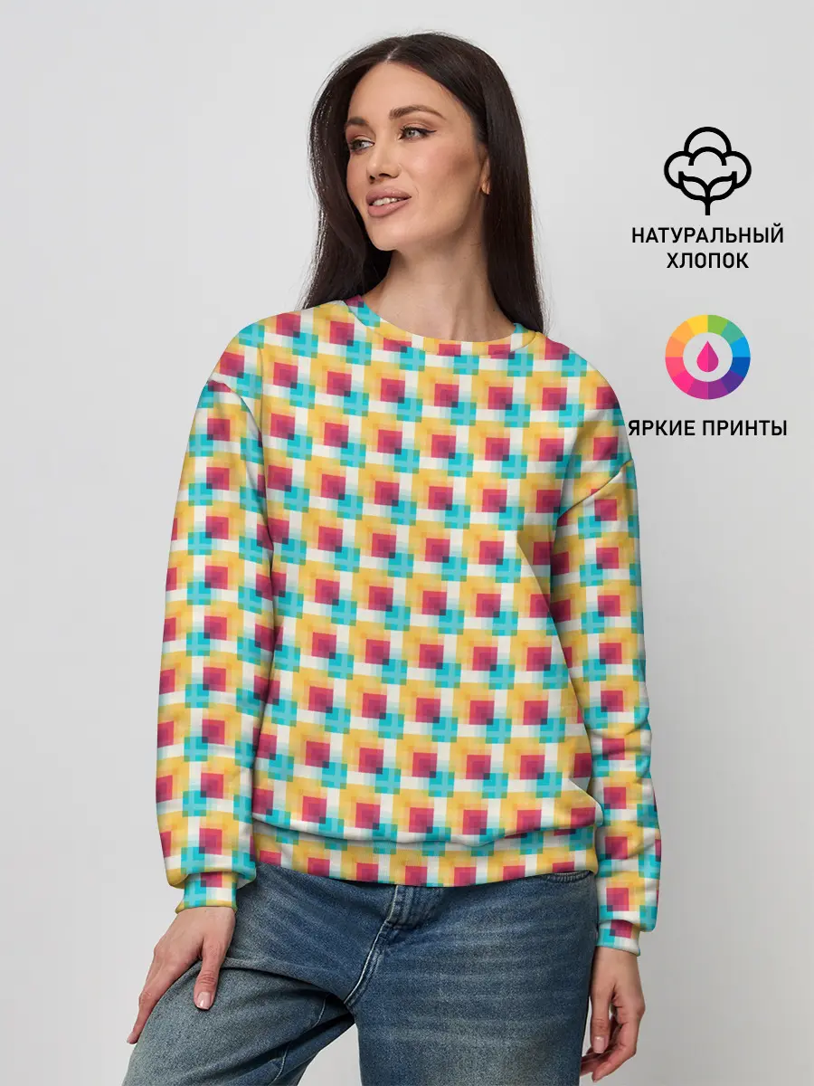 Женский свитшот / Красочные кубы
