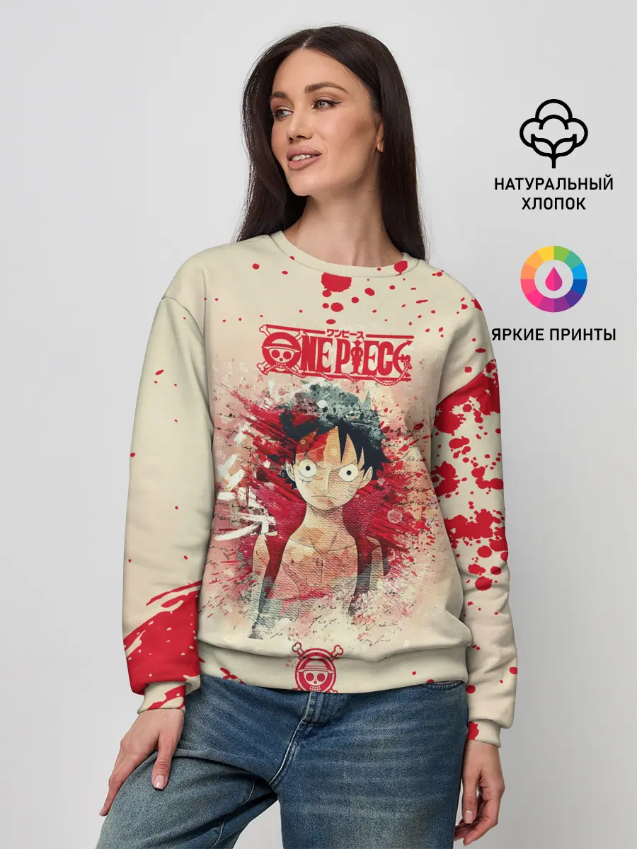 Женский свитшот / Луффи One Piece. Большой куш
