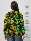 Женский свитшот / Абстрактный желто-зеленый узор