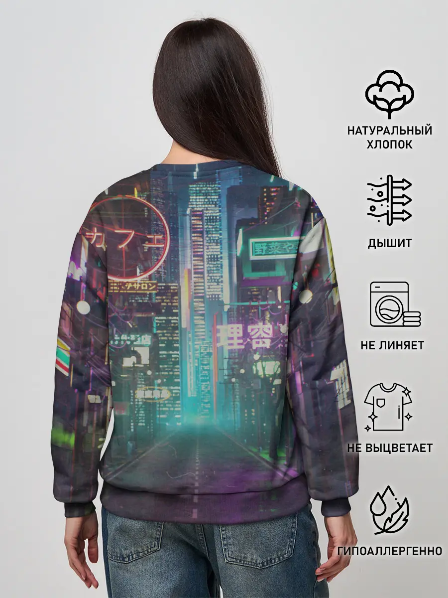 Женский свитшот / Neon Tokyo