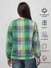 Женский свитшот / Зеленый клетчатый узор