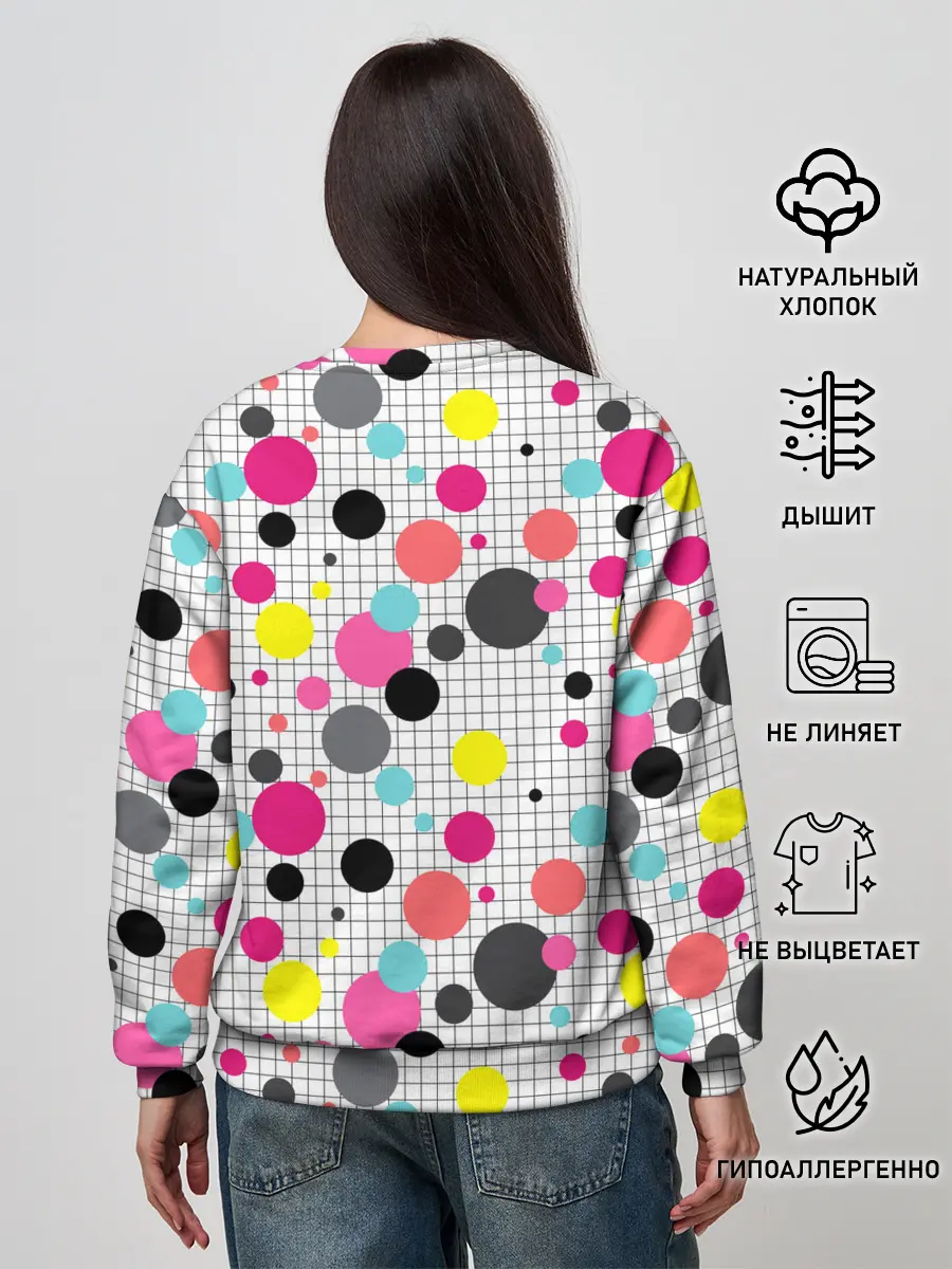 Женский свитшот / Горох разноцветный.
