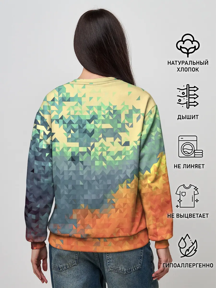 Женский свитшот / Стихия: лед и пламя