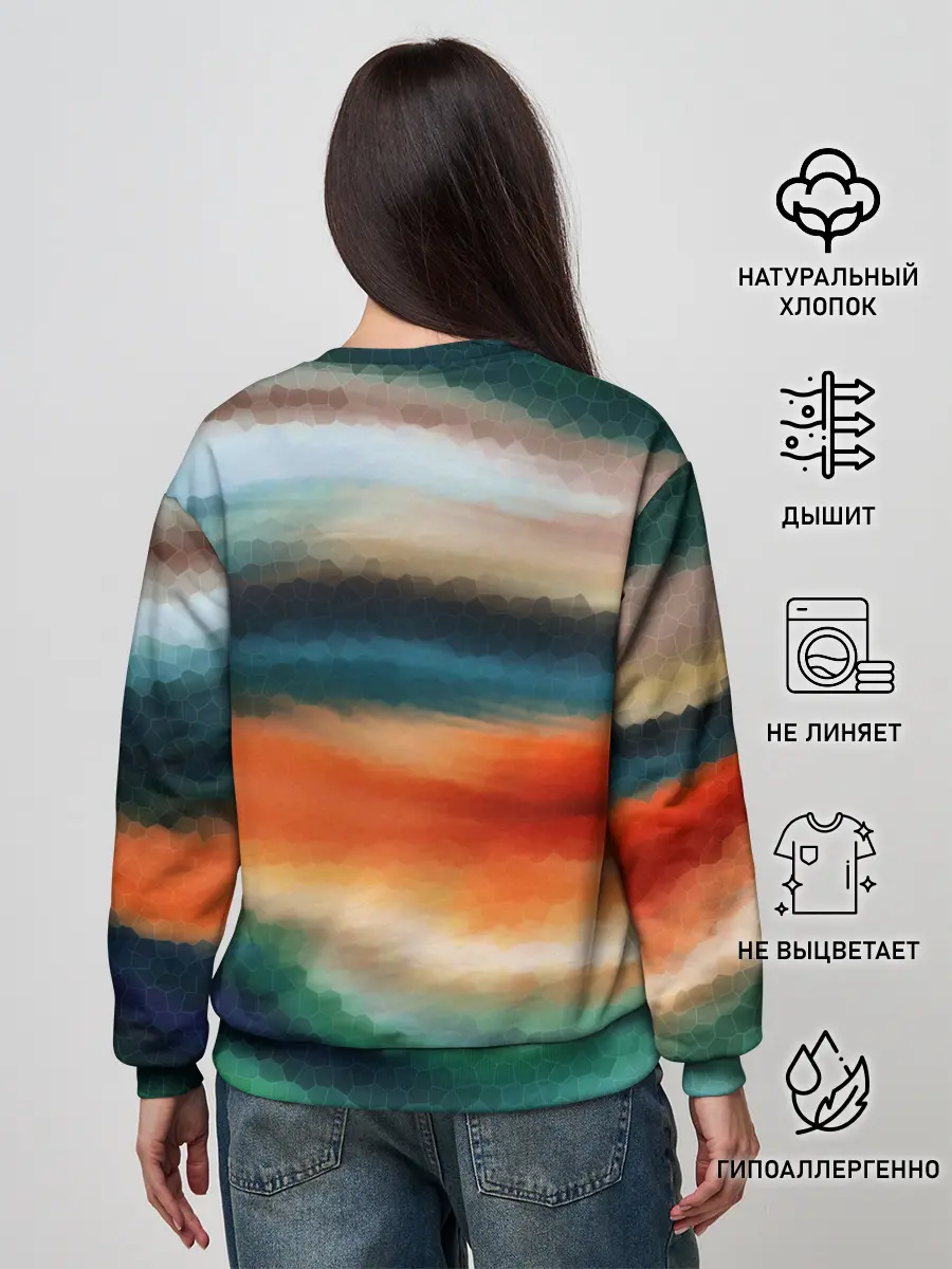 Женский свитшот / Мозаичный абстрактный узор