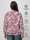 Женский свитшот / Розовый тропический узор