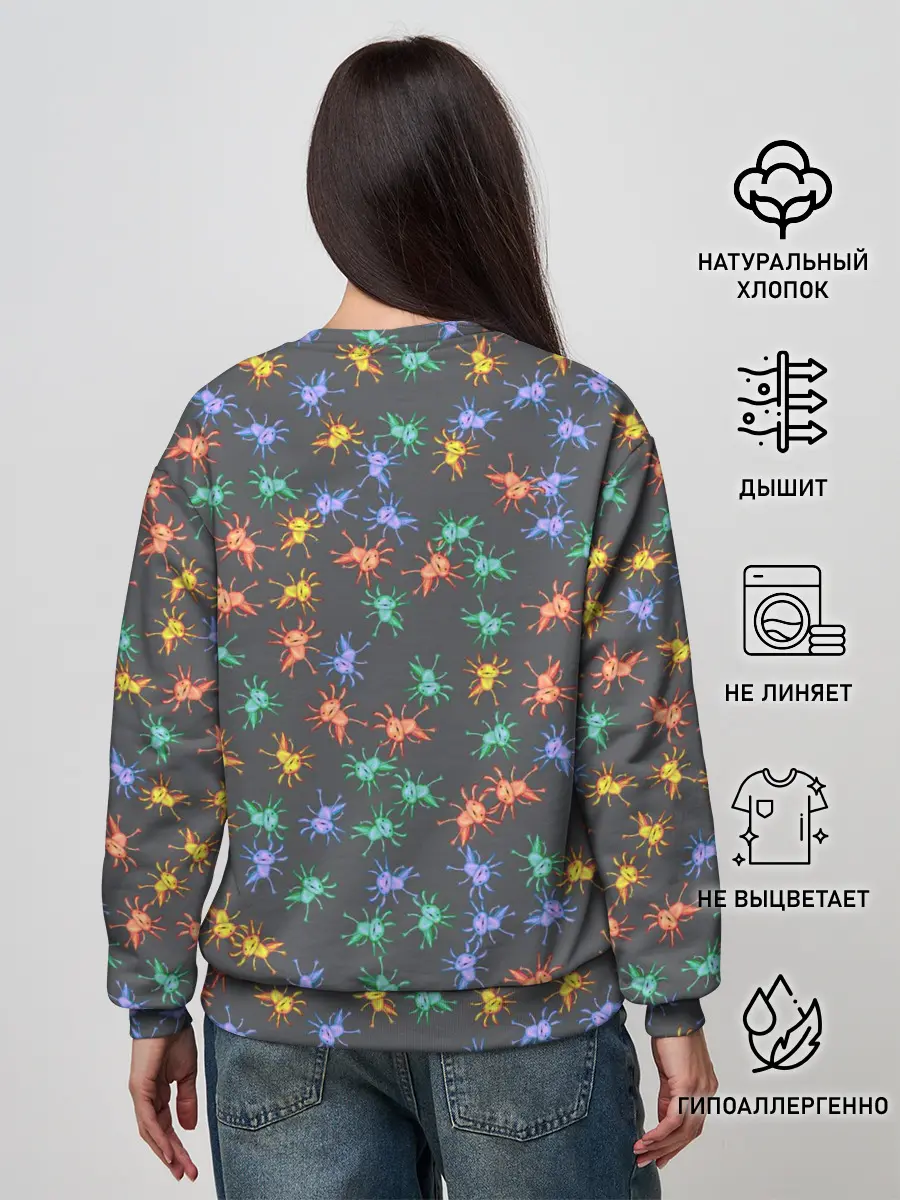 Женский свитшот / Аксолотль паттерн