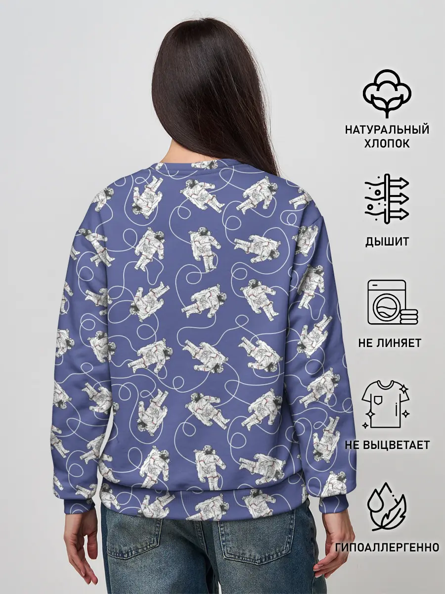 Женский свитшот / Астронавты в космосе