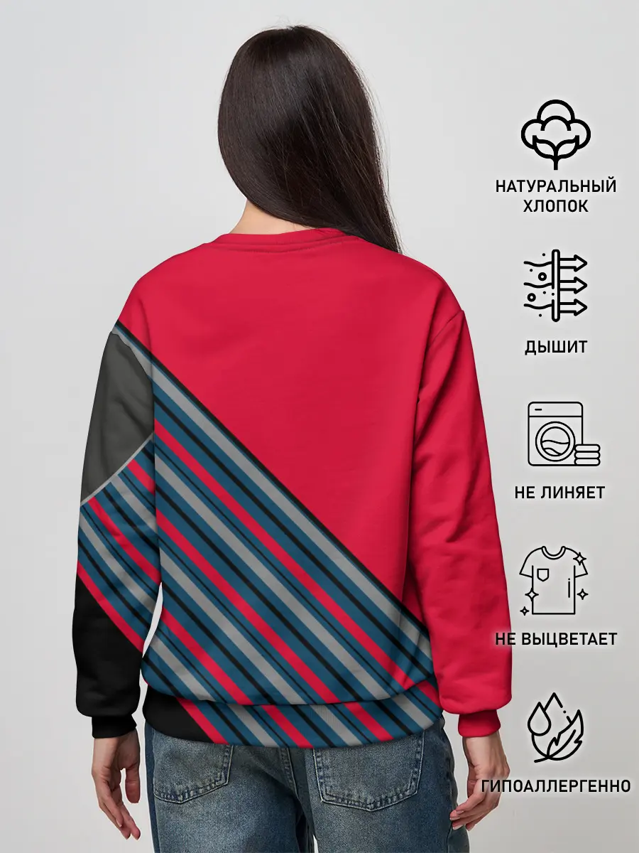 Женский свитшот / Абстрактный асимметричный