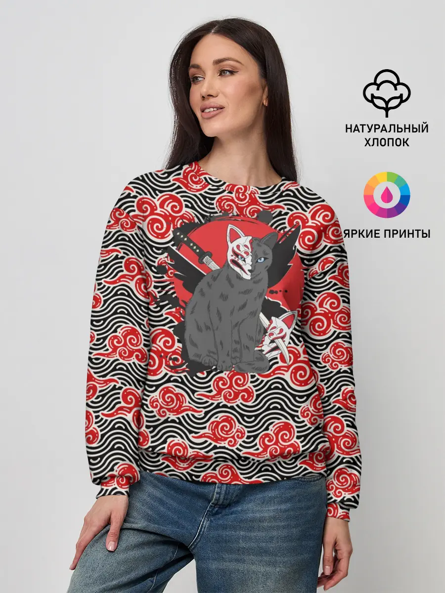 Женский свитшот / Бакэнэко