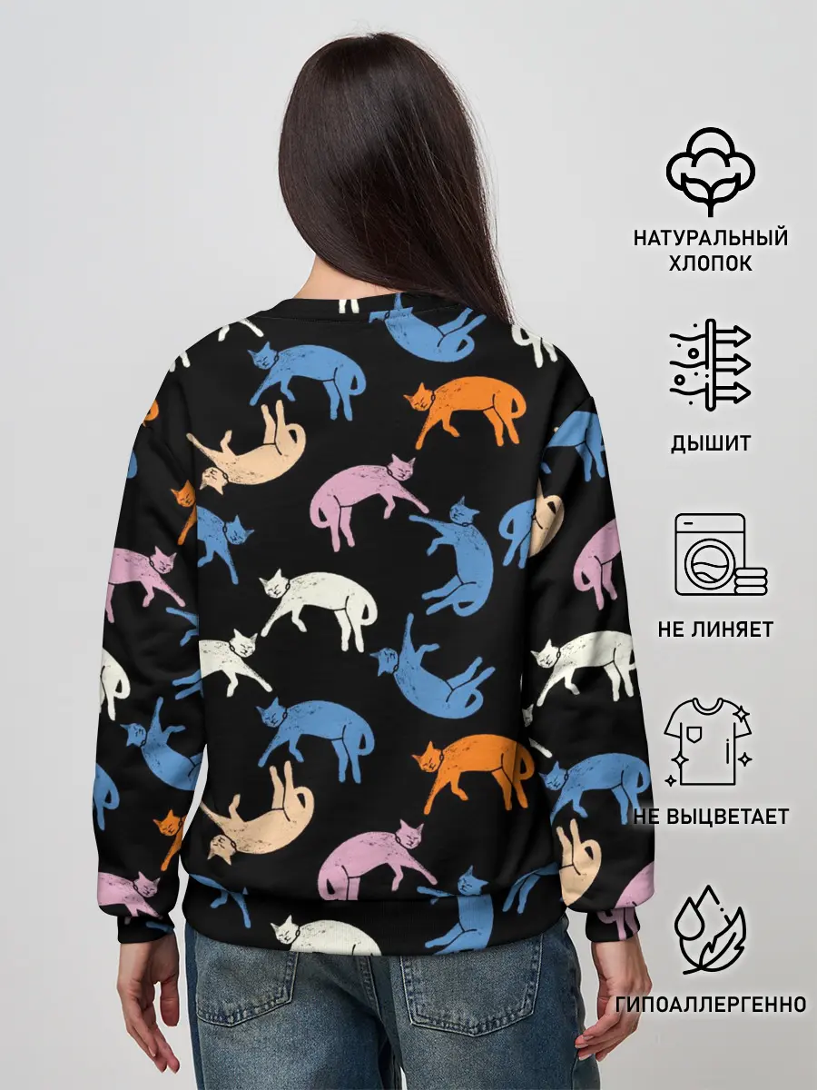 Женский свитшот / Британские кошки паттерн