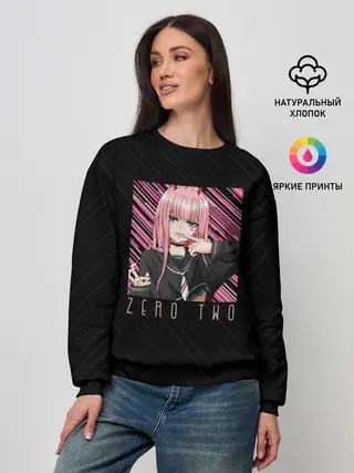 Женский свитшот / Zero Two в квадрате