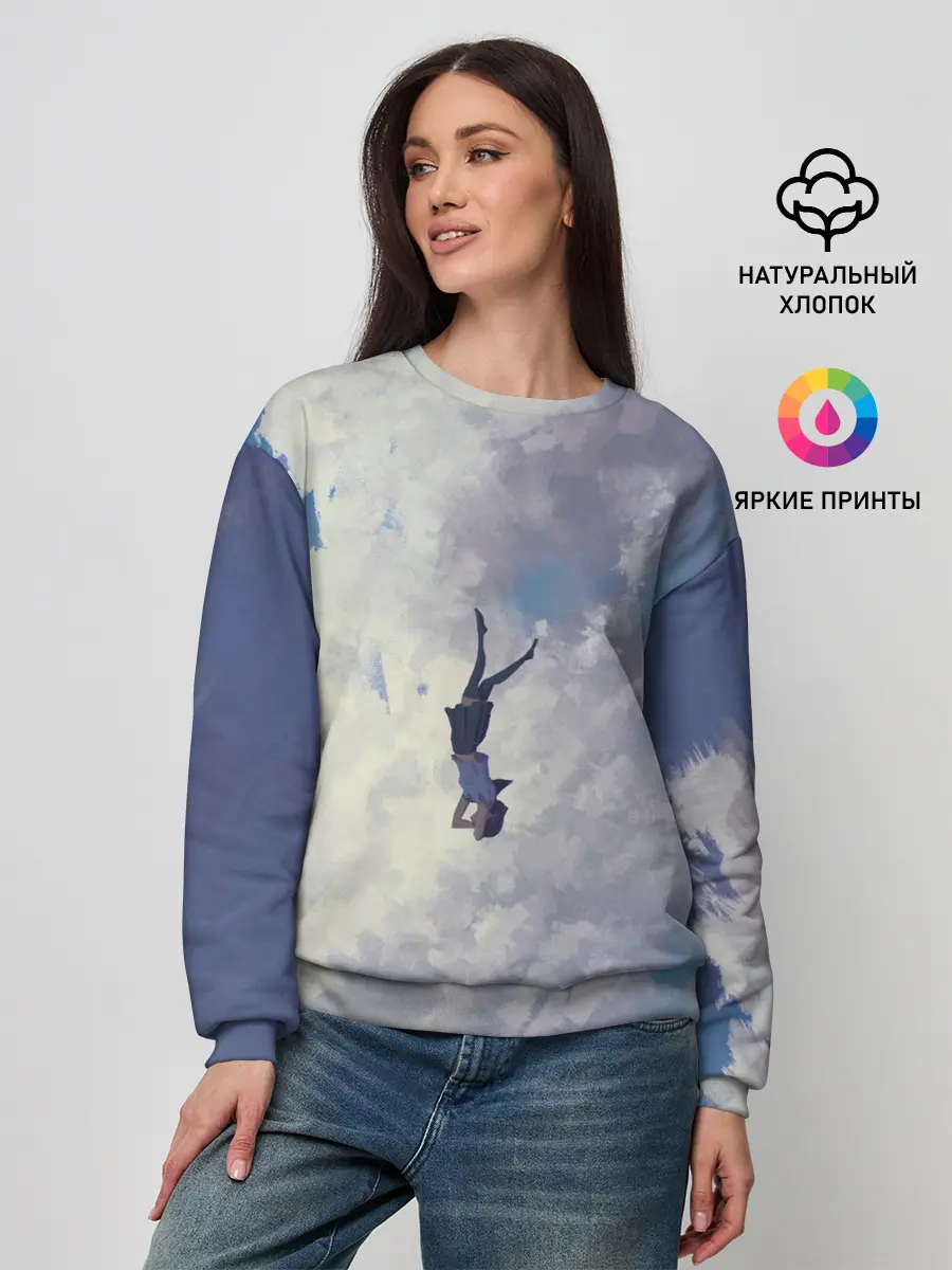 Женский свитшот / Летящая девушка