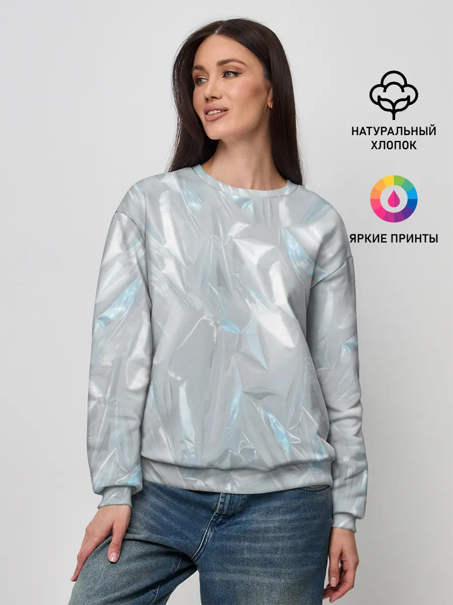 Женский свитшот / Голографическая текстура