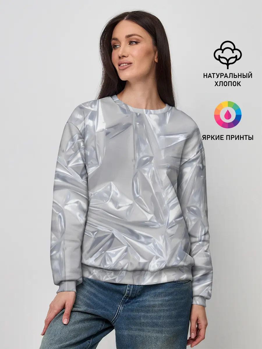 Женский свитшот / Голографичная фольга