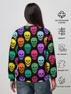 Женский свитшот / Разноцветные черепа . Готика