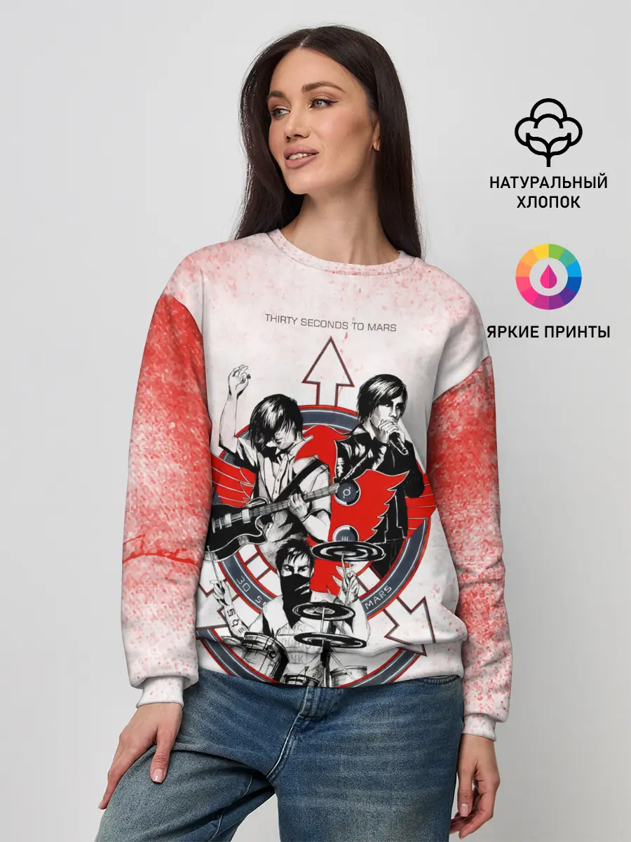 Женский свитшот / Thirty Seconds to Mars арт группы