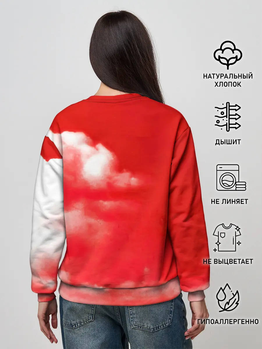 Женский свитшот / 30 Seconds to Mars красное небо