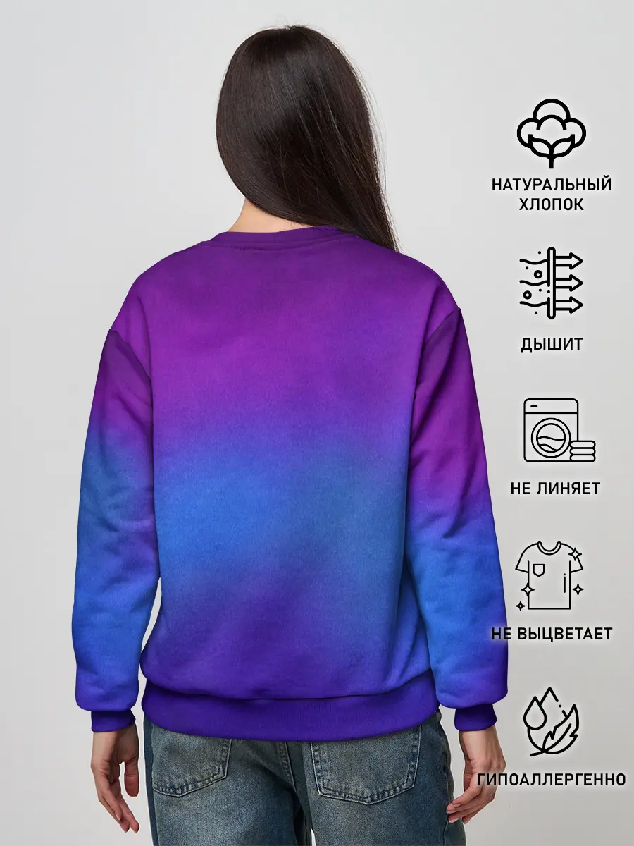 Женский свитшот / Leather gradient