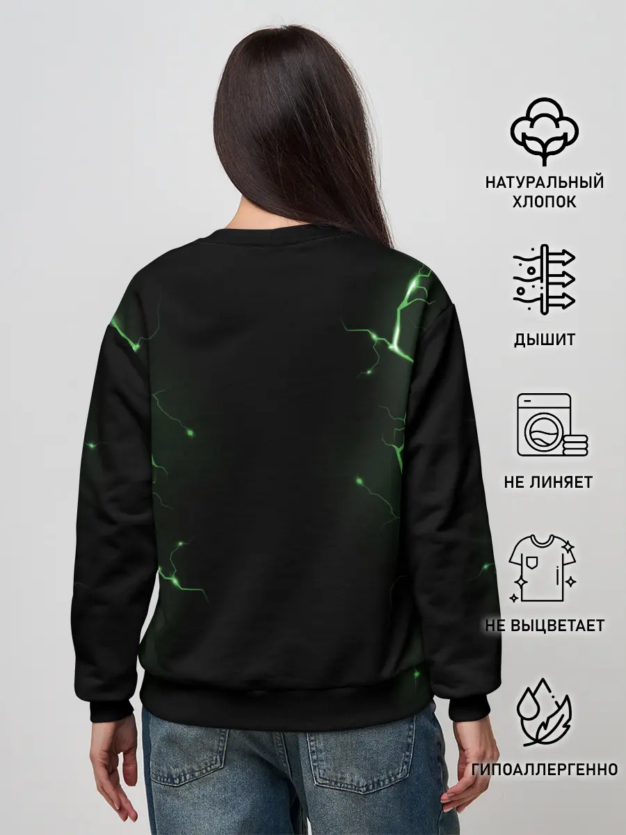 Женский свитшот / CREEPER 3D | MINECRAFT 3D