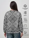 Женский свитшот / Черно-белый орнамент