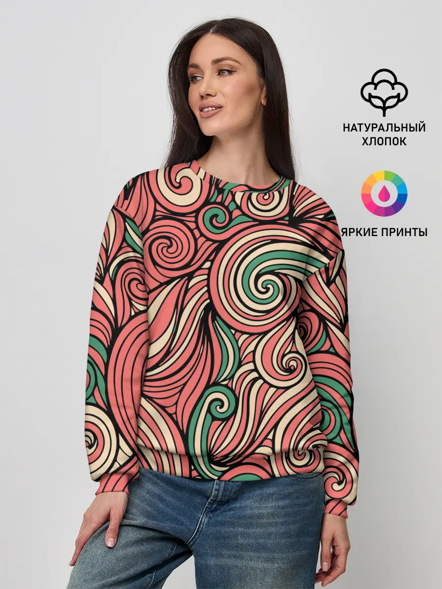 Женский свитшот / Алые листья