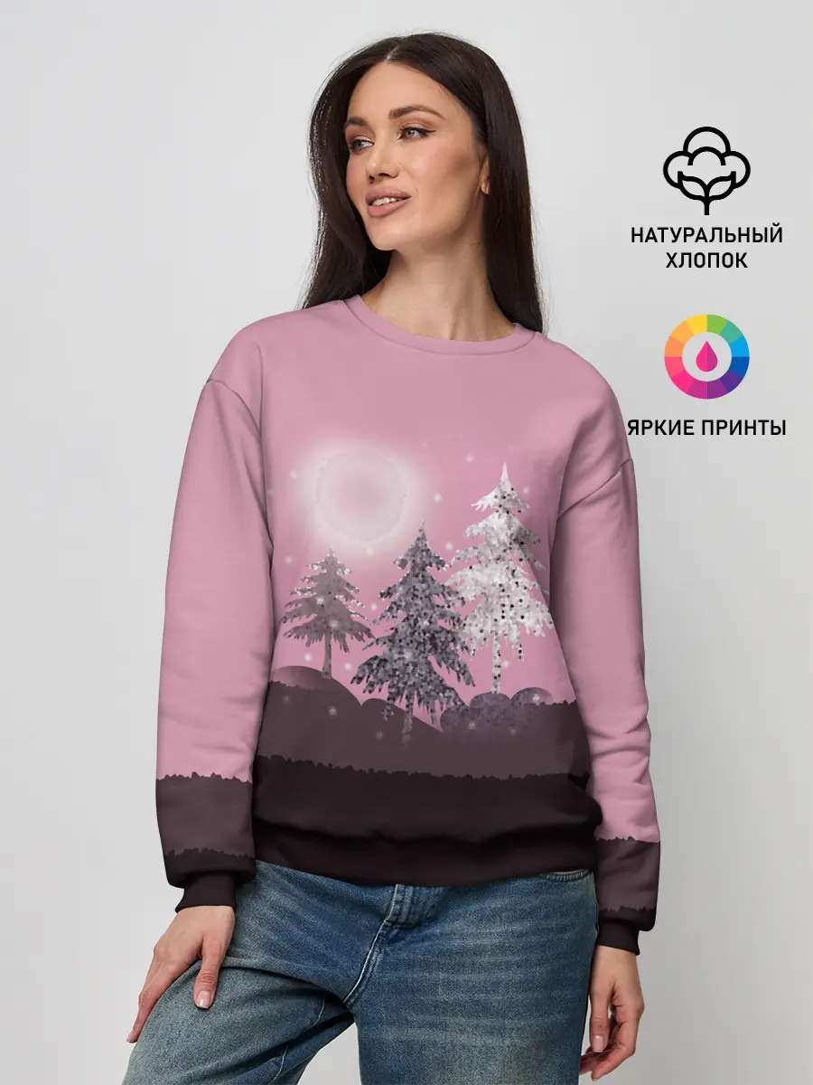 Женский свитшот / Розовое сияние