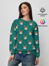 Женский свитшот / Рыжий кот паттерн