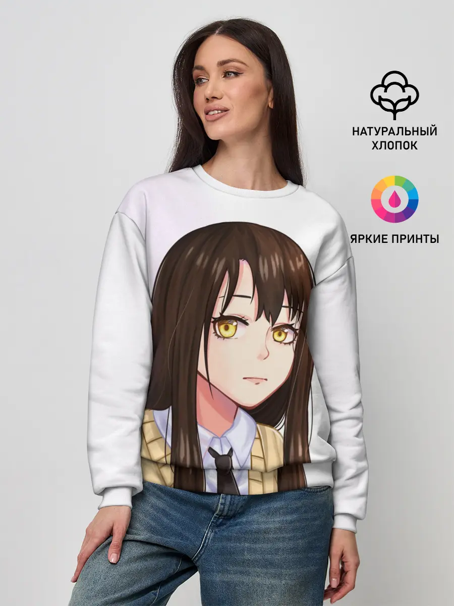 Женский свитшот / Девочка, которая видит это Мико Ёцуя