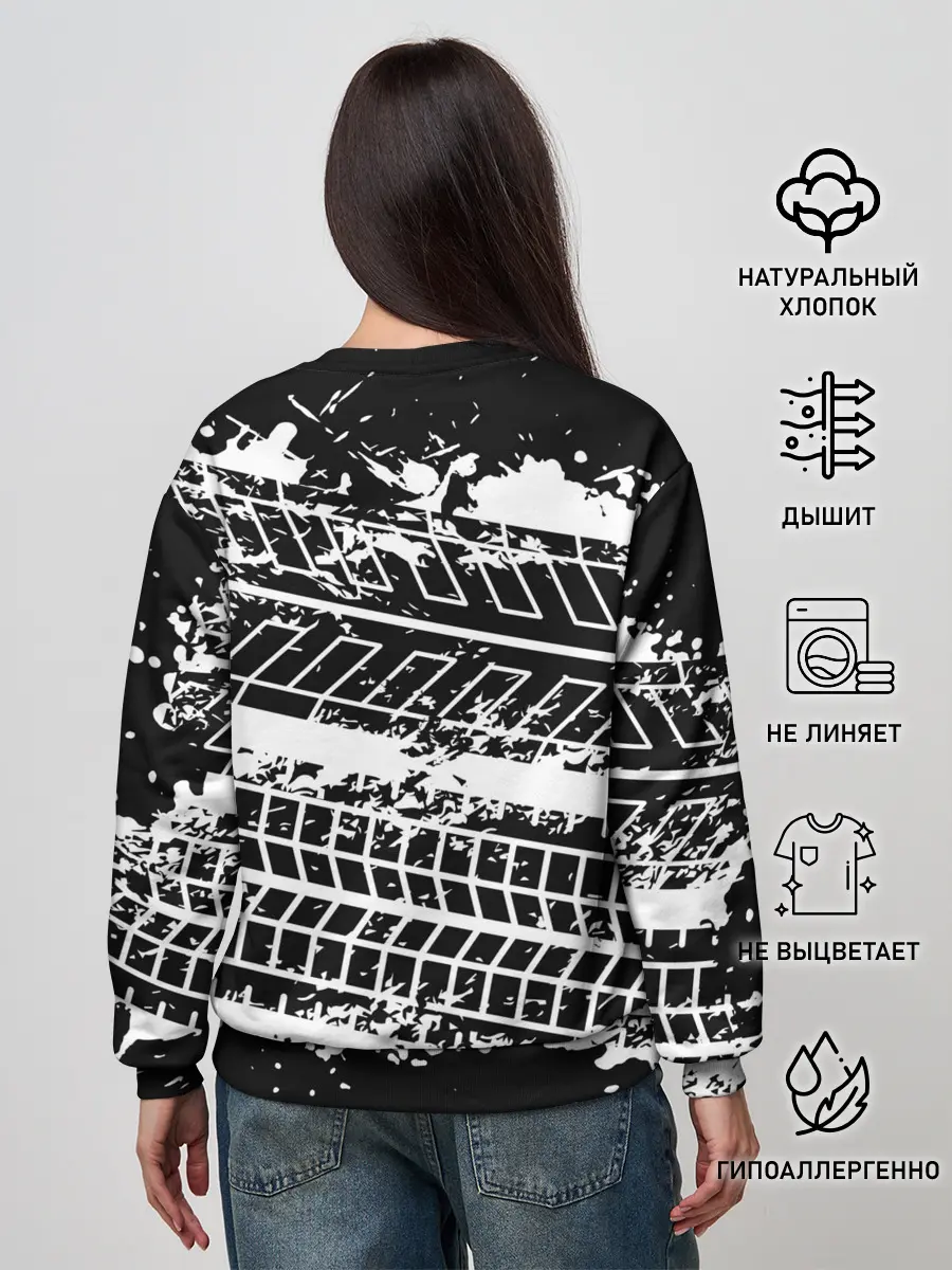 Женский свитшот / MITSUBISHI СЛЕДЫ ШИН