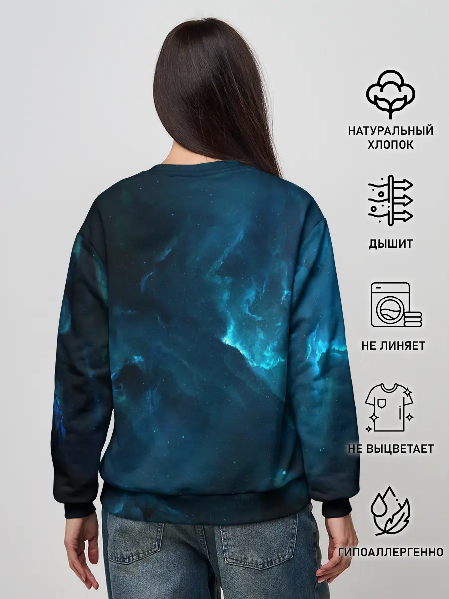 Женский свитшот / Котик Космонавт