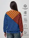 Женский свитшот / Комбинированный полосатый узор