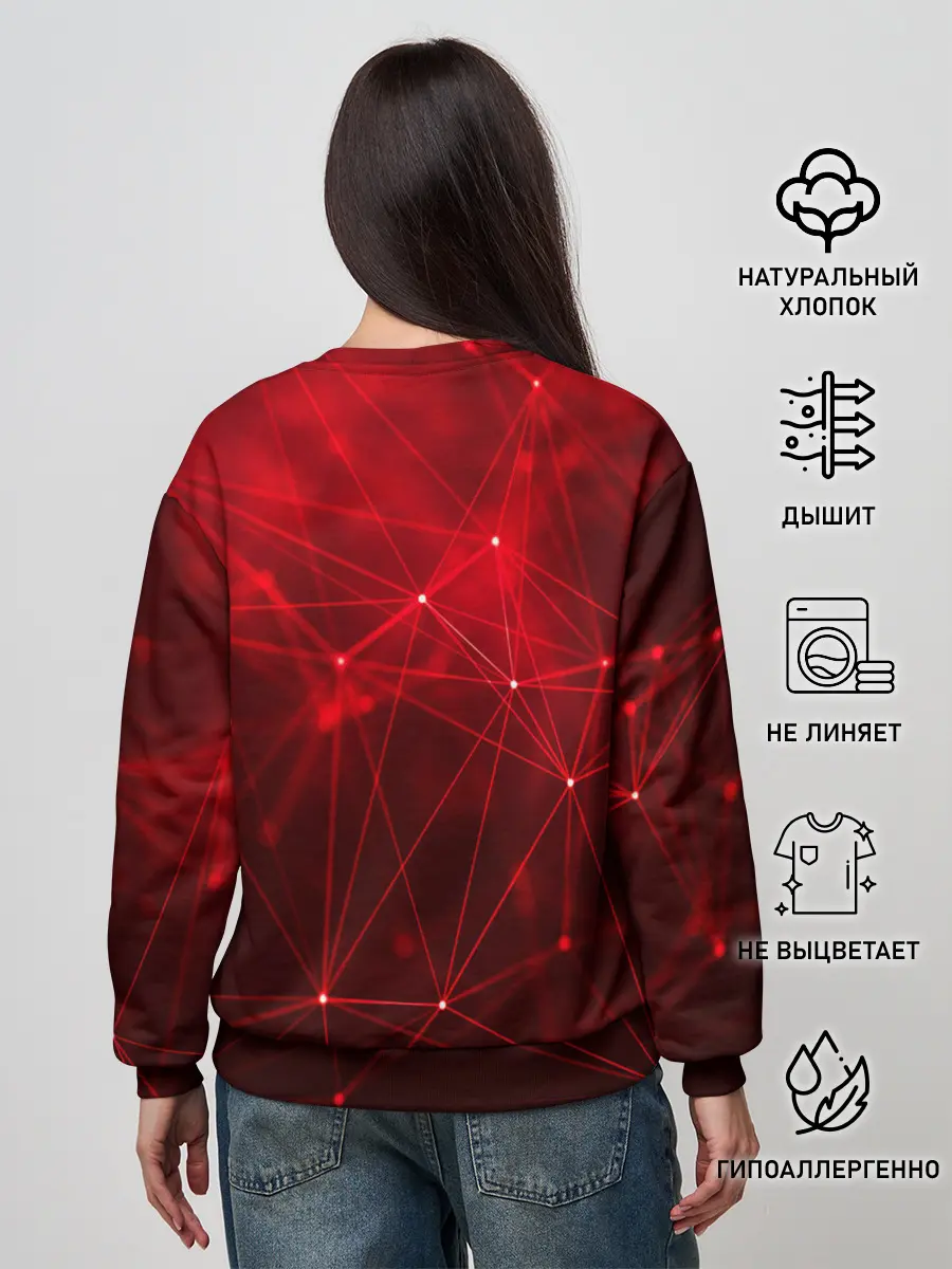 Женский свитшот / Собака в стиле KISS