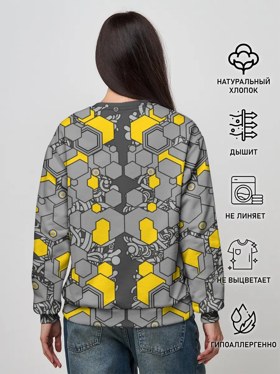 Женский свитшот / абстракция киберпанк