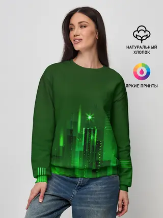 Женский свитшот / Зеленый город